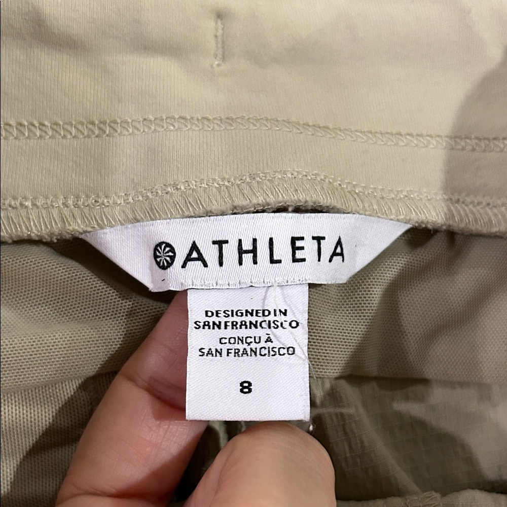 Like new - ATHLETA Trekkie North Jogger Pants in Tan - Picture 3 of 15